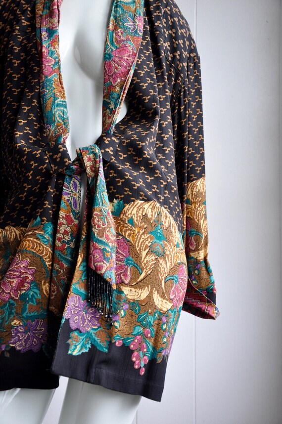 Kimono Smoking Jacket 2-Piece Pant Suit, Carole Li