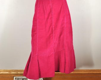 Felroze corduroy rok jaren 90: Cherokee-merk, taille 32
