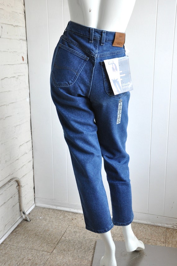 90s Y2K Lee High-Waist Blue Denim Jeans, Size 8 P… - image 7