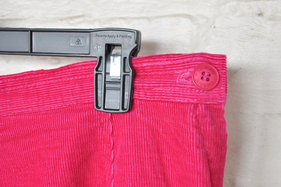 RARE 80s Cherokee Hot Pink Corduroy Pleated Skirt… - image 6