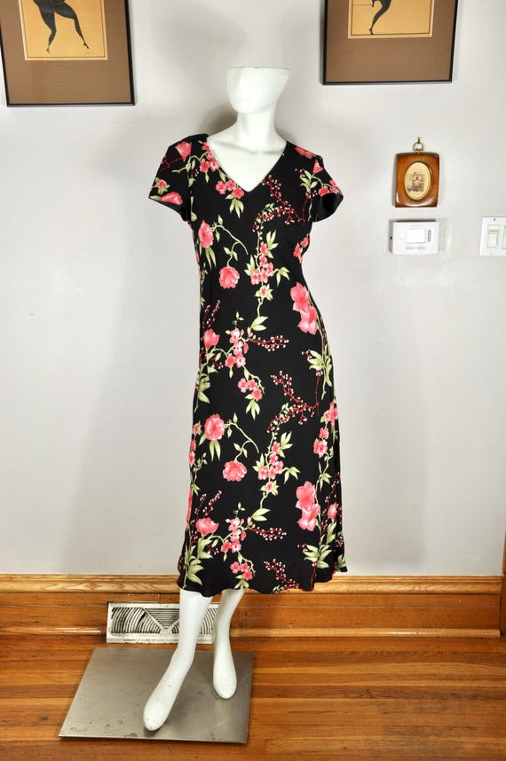 90s Evan Picone Floral Maxi Dress - Vintage Cottage Core - Etsy Israel