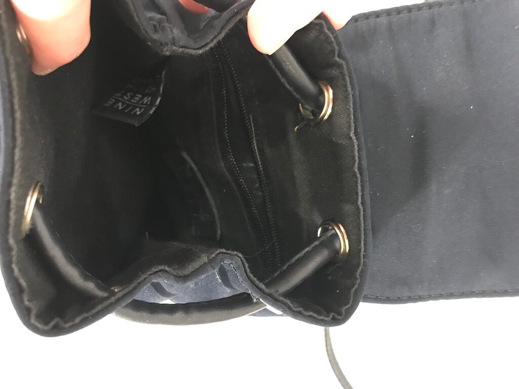 90s Nine West Navy Blue Mini Drawstring Backpack Faux Leather Vegan Animal Friendly Etsy UK