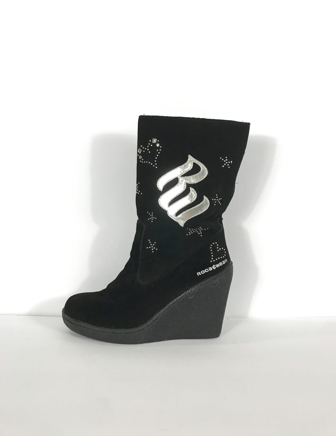 Rocawear Roca Shoes Online Buy Y2K Rocawear Moto Boots: Black - Main Image