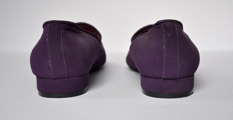 Red Hat Society Purple Vegan Suede Slides/Loafers, Size 9, Pinup/Rockabilly/Kentucky Derby/Vintage/Dita von Teese/Galm/Hollywood/Pink/Red image 7