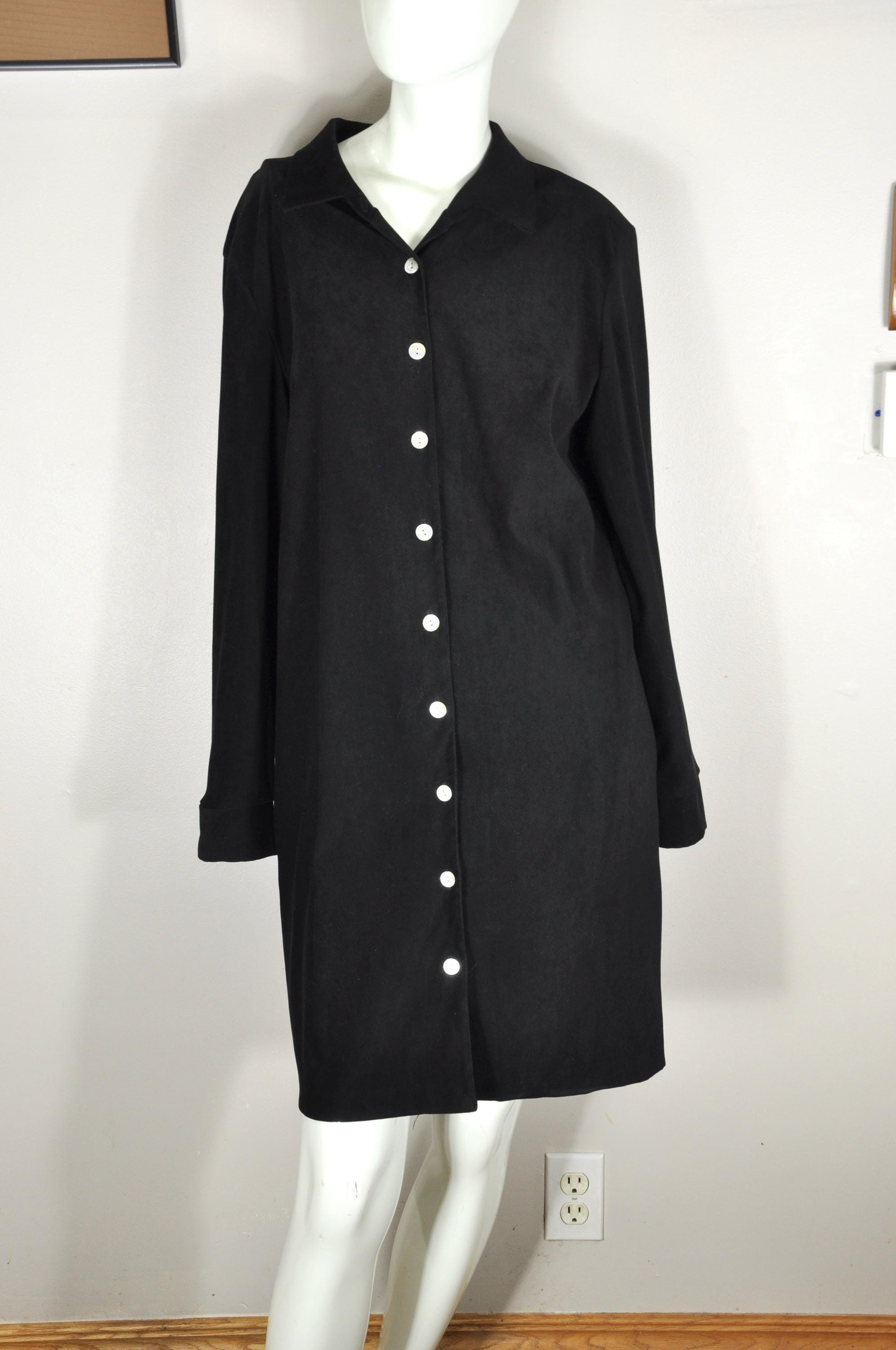 black button front dress Misook Stand Collar Midi Ideal for the eco Women's Button Front Sleeveless Sweater
