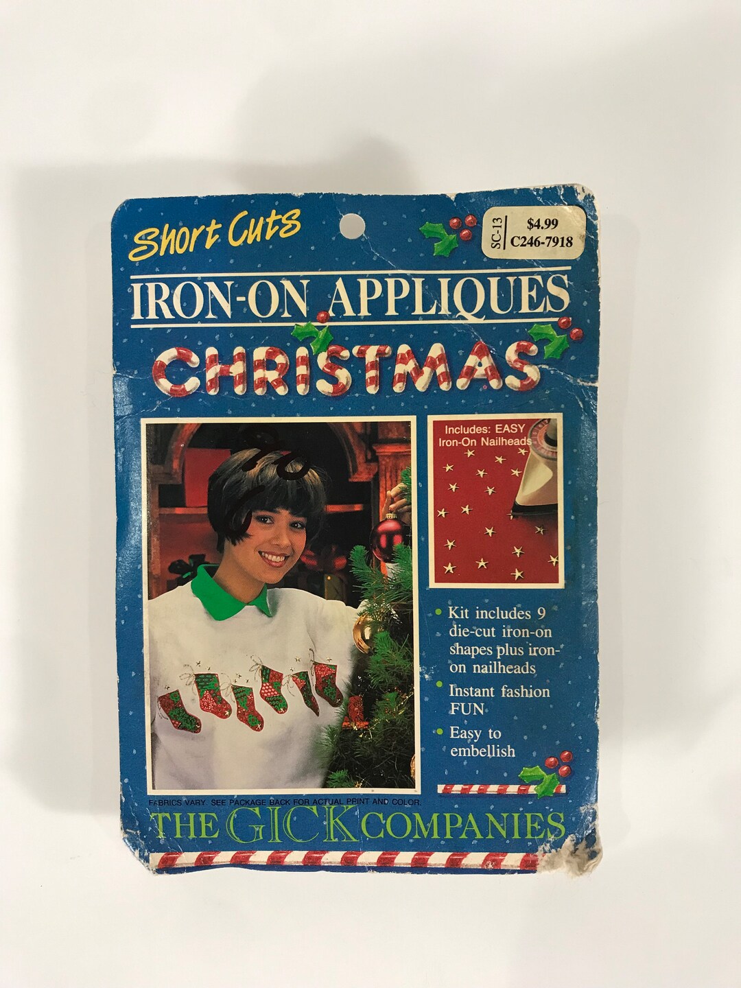 80s Christmas Stocking Ironon Applique Patch Short Cuts Guck Etsy