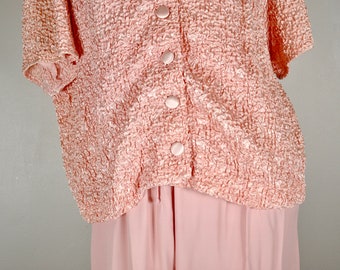 90s Y2K Popcorn Bubblegum Pink Plus Size Jumpsuit, Jeffrey & Dara, Size 18