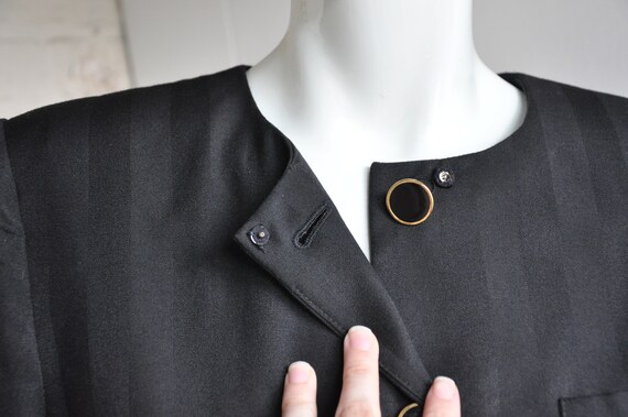 90s Black Short Sleeve Blazer, Size 8, Carolyne B… - image 8