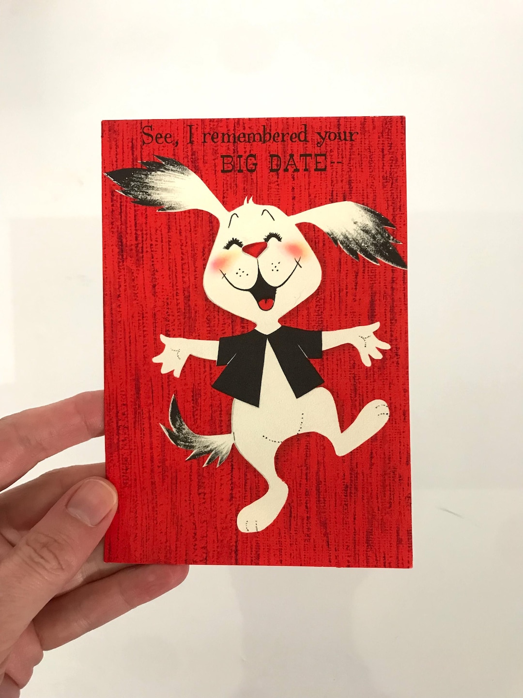 Vintage Hallmark Belated Birthday Card: 60s Bunny Rabbit Pop-up - Etsy