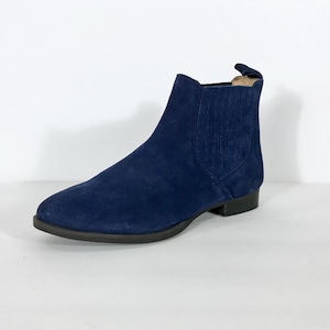 Y2K Blue Suede Booties, Ankle Boots, US Size 7, Made in India, Jack Rogers