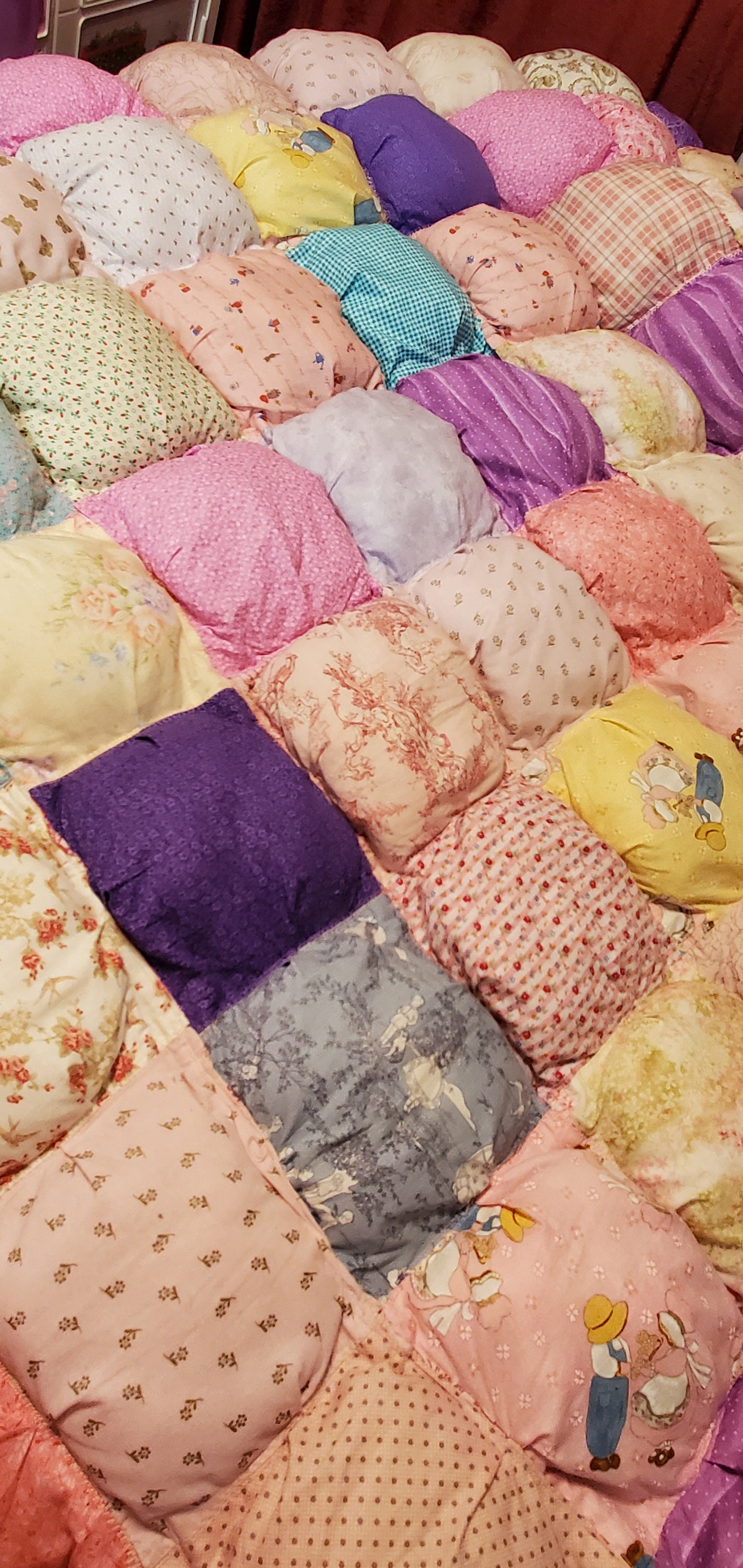 Special Order***sweet Pastel Puff Quilt*** - Etsy