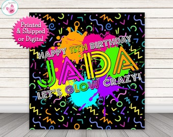 Glow Party Photo Backdrop, Glow Background, Neon Glow Backdrop, Paint Glow Party