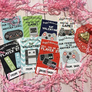 Printable Video Game Valentine's Cards, Video Game Valentines Cards, School Valentines, Gamer Valentines Cards, Printable Valentine's Day image 2