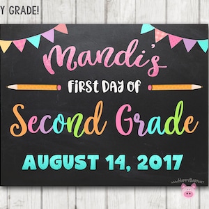 Afdrukbare eerste schooldag teken Eerste dag van de kleuterschool krijtbord teken afdrukbare kleuterschool teken terug naar school foto prop - 11 x 14