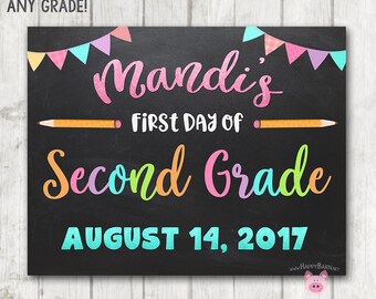 Printable First Day of School Sign First Day of Preschool Chalkboard Sign Printable Kindergarten Sign Back to School Photo Prop - 11 x 14