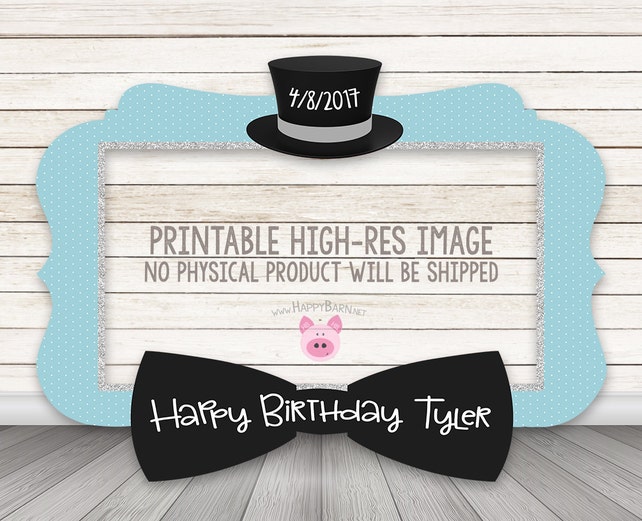 printable bow tie photo booth frame little man baby shower birthday bowtie printable