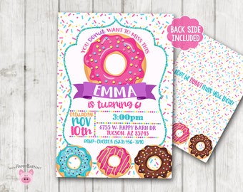 Donut Invitations, Sprinkle Donut Invitations, Donut Party, Pink Donut, Donut Birthday Party, Donut Sprinkles, You Donut Want To Miss This