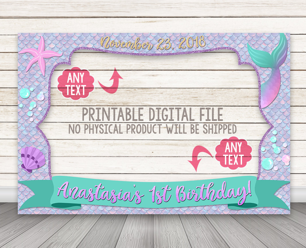 Mermaid Photo Booth Frame Mermaid Photo Prop Frame Mermaid Etsy Canada