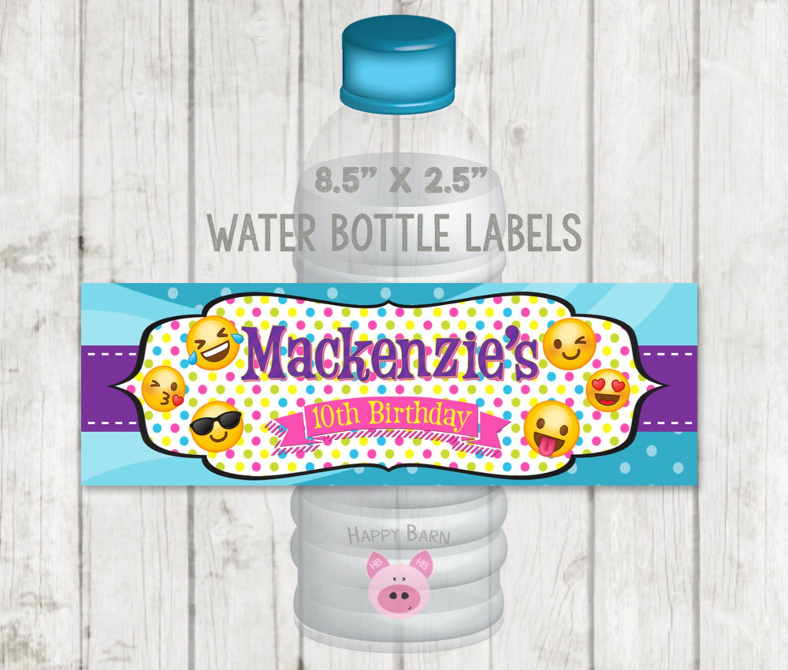 Printable Emoji Water Bottle Labels Printable Emoji Labels - Etsy