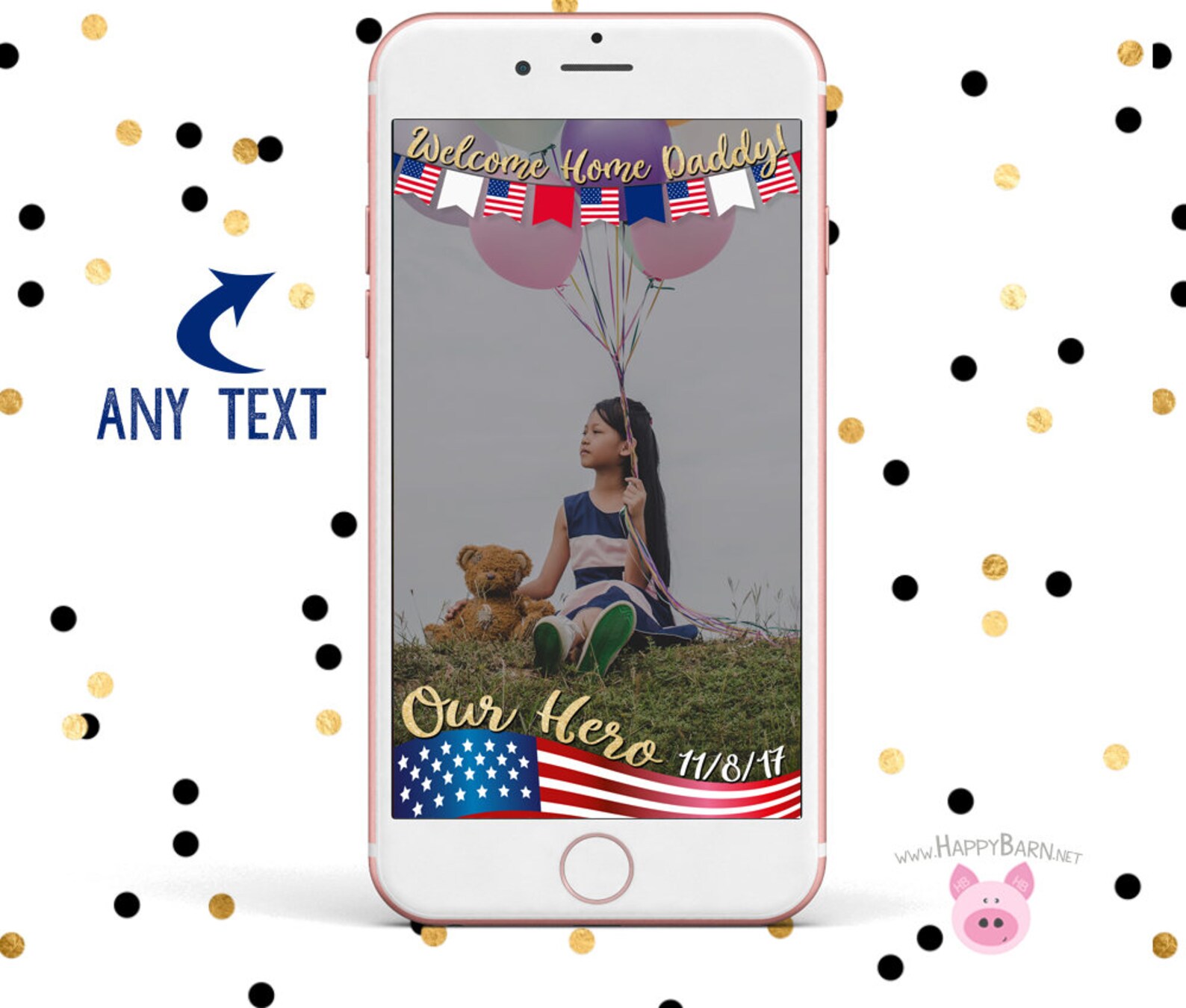 Snapchat Geofilter American Flag Snapchat Filter Patriotic Etsy