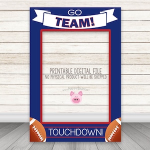 Printable Football Photo Booth Cadre Cadre Photobooth Etsy