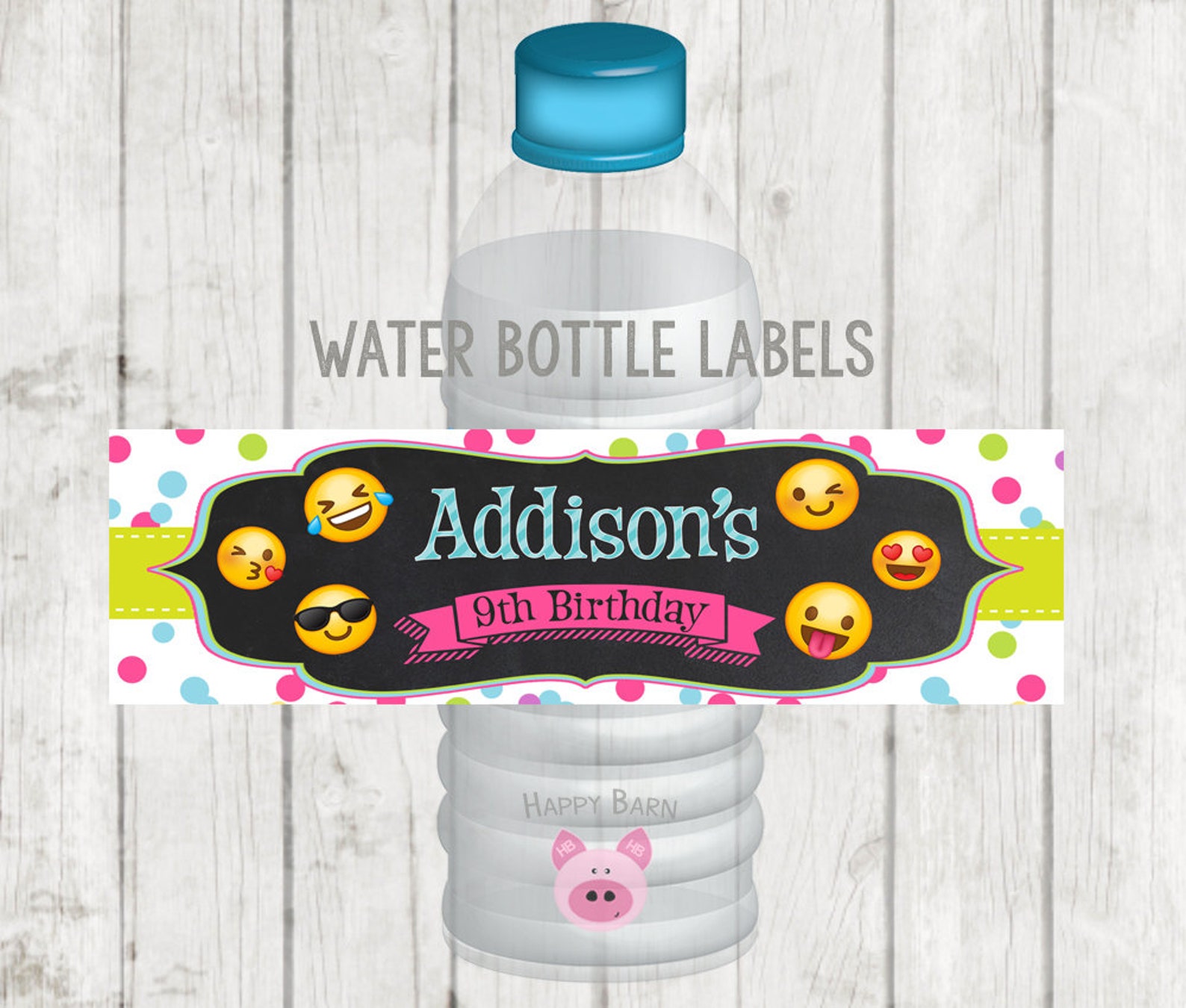 Printable Emoji Water Bottle Labels Printable Emoji Labels Etsy
