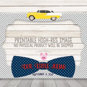 PRINTABLE Vintage Car Photo Booth Frame, Retro Bow Tie Polka Dots, Old Car Photo Booth, Classic Car Photo Booth Frame, Baby Shower, Birthday