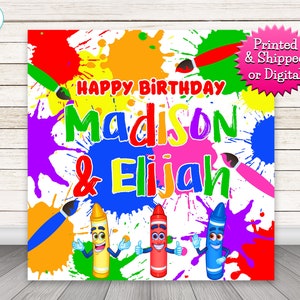Paint Party Photo Backdrop, Art Party Background, Paint Photo Backdrop, Art Backdrop