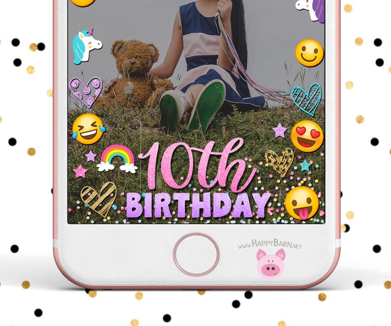 Snapchat Geofilter Emoji Snapchat Filter Emoji Unicorns Etsy