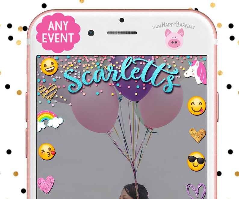 Snapchat Geofilter Emoji Snapchat Filter Emoji Unicorns Etsy