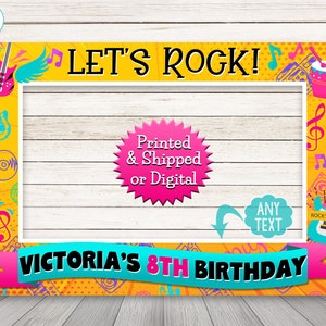 Music photo booth frame, Music Party, Instrument Birthday photo prop, rock and roll, music photo prop