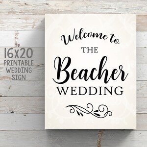 Printable Wedding Sign, Wedding Welcome Sign, Custom Wedding Sign, Custom Welcome to our wedding sign, Personalized Printable Sign, Vintage