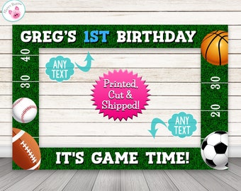 Sports Photo booth Frame, Football PhotoBooth Frame, Baseball Birthday, Sports Party, Basketball Birthday Party