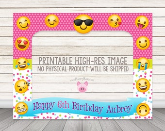 Emoji Photo Booth Frame, Emoji Photo Prop, Emoji Selfie Frame