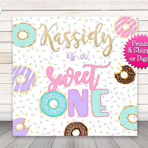 Donut Photo Backdrop, Donut Backdrop, Donut Sprinkles Birthday, Sweet One Backdrop, Donut Birthday Party, Donut Photo Booth, Sweet One Party