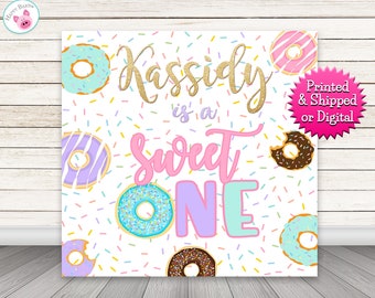 Donut Photo Backdrop, Donut Backdrop, Donut Sprinkles Birthday, Sweet One Backdrop, Donut Birthday Party, Donut Photo Booth, Sweet One Party