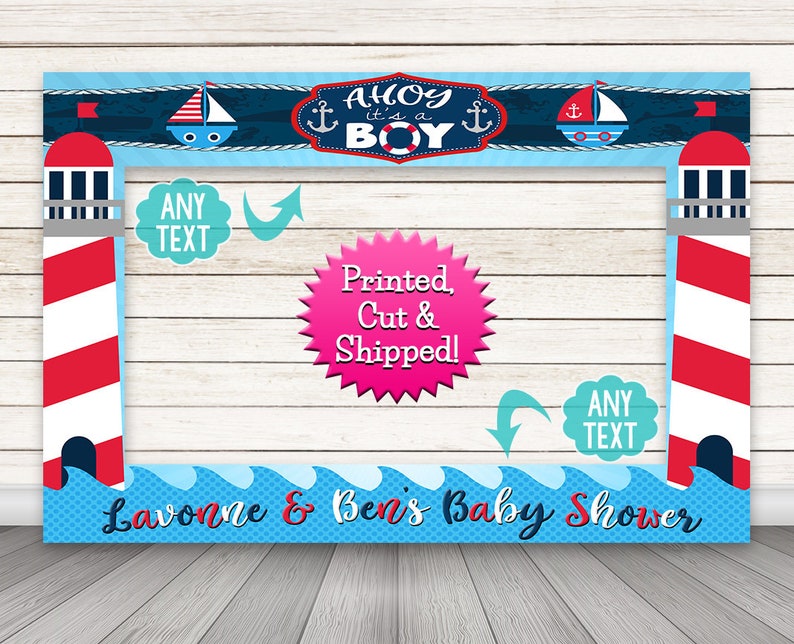 Nautical Photo Booth Frame PRINTED & SHIPPED or DIGITAL Etsy