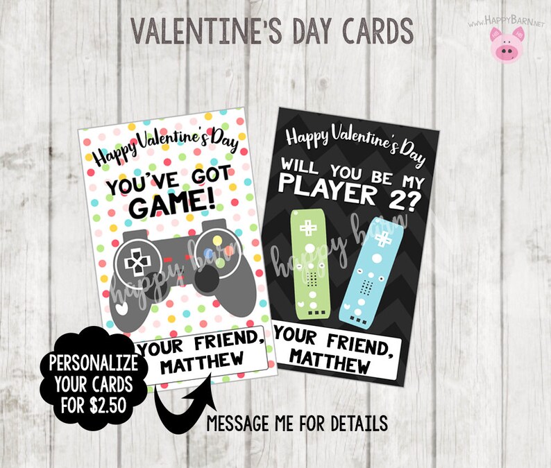 Printable Video Game Valentine's Cards, Video Game Valentines Cards, School Valentines, Gamer Valentines Cards, Printable Valentine's Day image 4