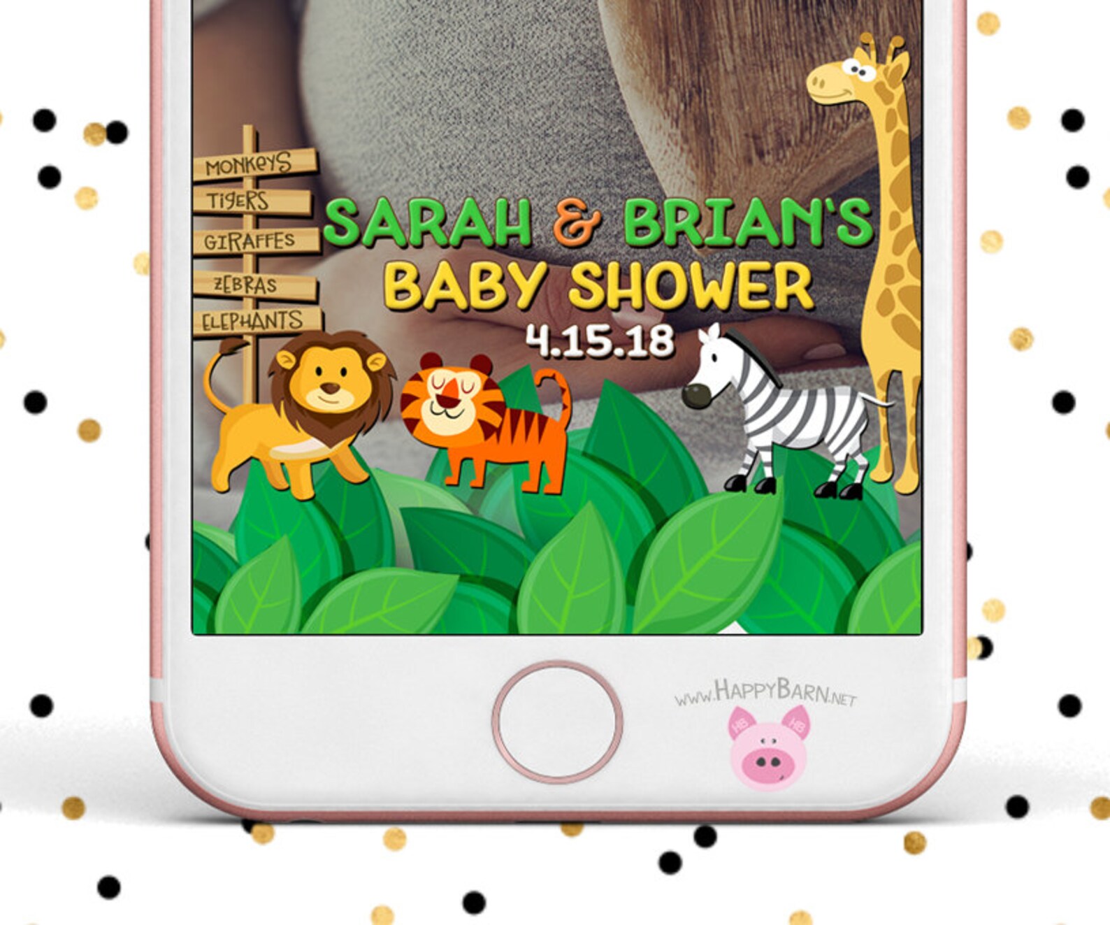 Snapchat Geofilter Safari Snapchat Filter Safari Baby Shower Etsy