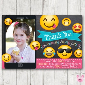 Emoji imprimible gracias tarjetas con foto, pizarra Emoji tarjeta de agradecimiento, Emoji cumpleaños gracias, Emoji cumpleaños, Foto gracias tarjeta