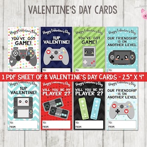 Printable Video Game Valentine's Cards, Video Game Valentines Cards, School Valentines, Gamer Valentines Cards, Printable Valentine's Day image 5