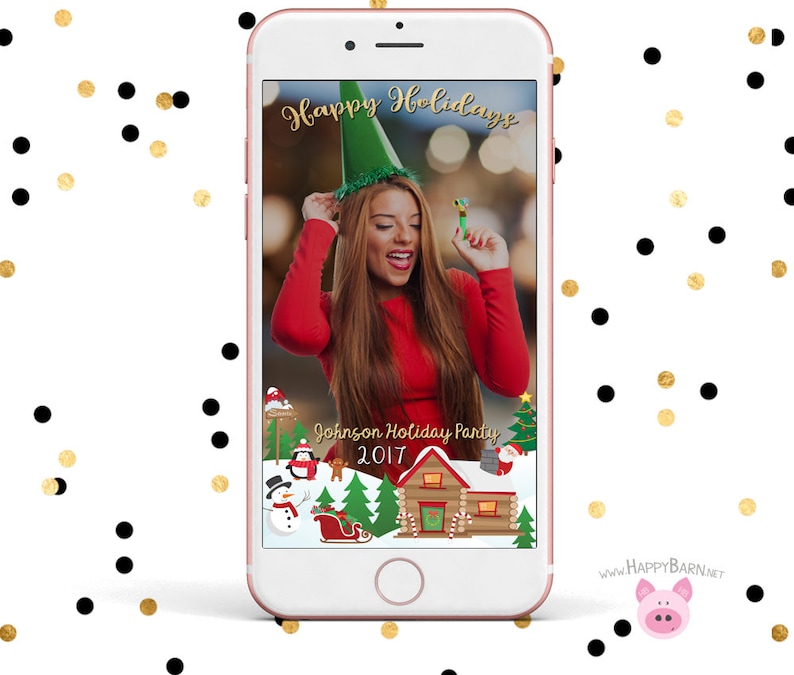 Christmas Snapchat Filter Holiday Party Snapchat Filter Etsy