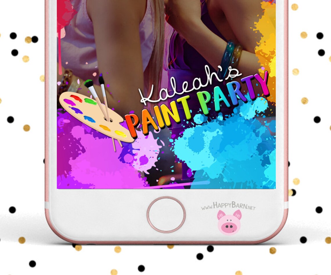 Paint Snapchat Filter Paint Party Snapchat Geofilter Art Etsy