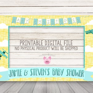 PRINTABLE Airplane Photo Booth Frame, Airplane Birthday Party PhotoBooth Frame, Airplane Baby Shower Photo Booth Frame, Airplane Party Plane