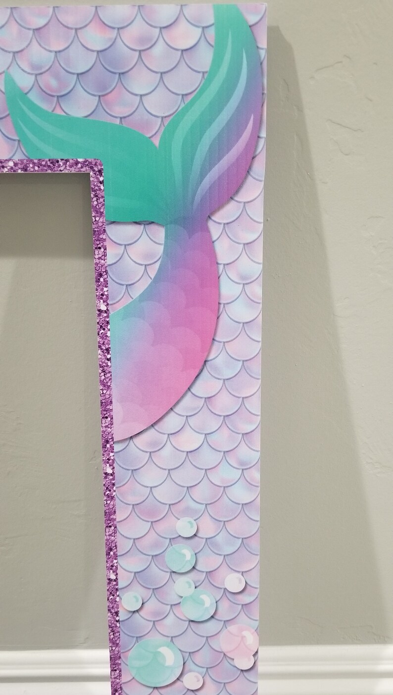 Mermaid Photo Booth Frame Prop Mermaid Birthday Selfie Photo Etsy