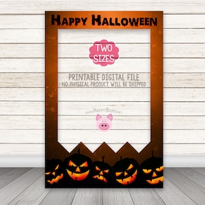 Halloween photo booth frame, Printable Halloween Selfie Photo Prop
