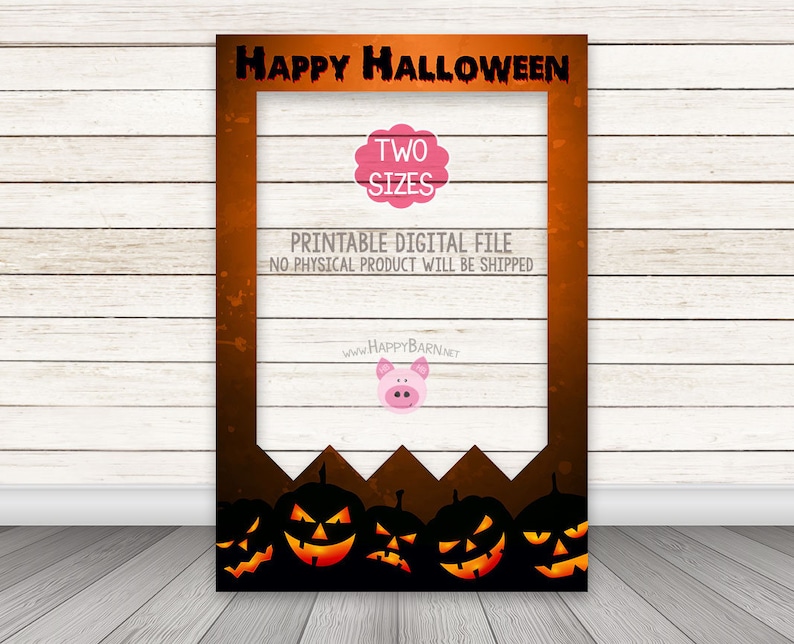 Halloween Photo Booth Frame Printable Halloween Selfie Photo - Etsy