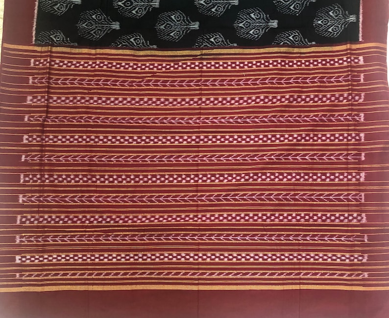 Intricately woven Odisha Handloom Cotton Ikat Saree with | Etsy