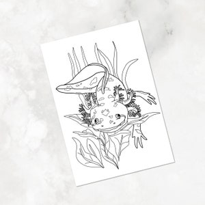 Axolotl Coloring Page, Printable Axolotl Coloring Page for Kids, Boys, Girls, Teens, Axolotl Birthday Party Activity, Instant Download