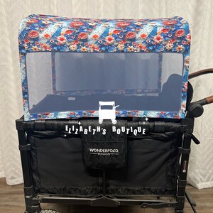 Made to order-  Embroidered Ice Princess, Seat Covers, for your Wonderfold Wagon, Rainbow Baby Wagon, Joymor Wagon